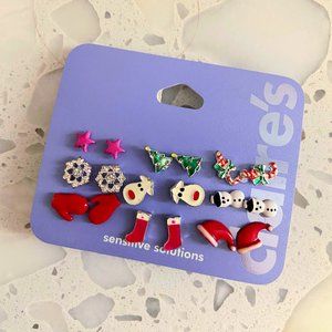 NWT Claire's Christmas Stud Earrings